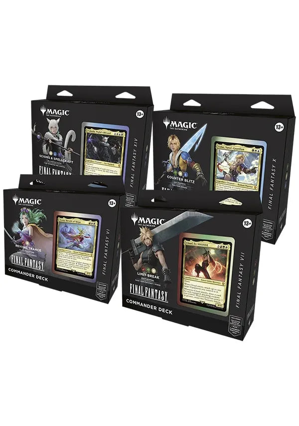 Set 4 mazos commander Final Fantasy INGLÉS