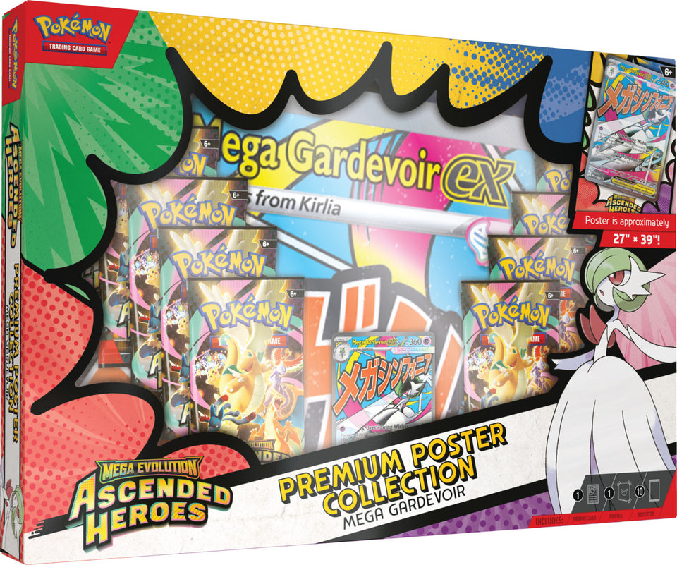POKEMON TCG MEGA EVOLUTION - ASCENDED HEROES PREMIUM POSTER COLLECTION ENGLISH GARDE