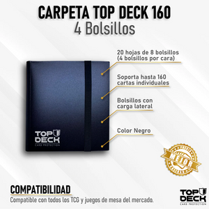 Carpeta Top Deck 4 bolsillos negro