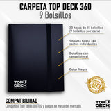 Carpeta Top DEck 9 bolsillos negro