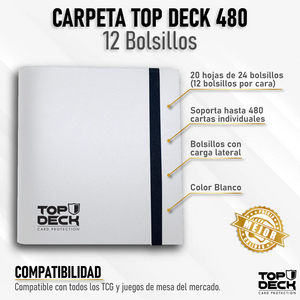 Carpeta Top Deck 12 bolsillos blanco