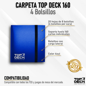 Carpeta Top Deck 4 bolsillos azul