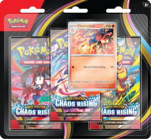 PREVENTA POKEMON TCG MEGA EVOLUTION - CHAOS RISING - 3-PACK BLISTER ENGLISH