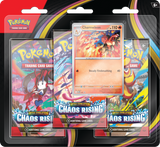 PREVENTA POKEMON TCG MEGA EVOLUTION - CHAOS RISING - 3-PACK BLISTER ENGLISH