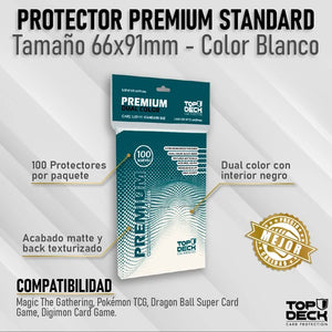 Premium TOPDECK Standard 66x91mm color Blanco