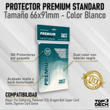 Premium TOPDECK Standard 66x91mm color Blanco