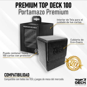 Portamazo Cuero Negro (100 Cartas)