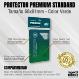 Protectores Premium TOPDECK Standard 66x91mm color Verde