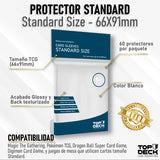 Protectores Esenciales TOPDECK Standard 66x91mm color Blanco