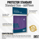 Protectores Esenciales TOPDECK Standard 66x91mm color Morado