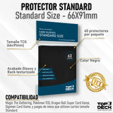 Protectores Esenciales TOPDECK Standard 66x91mm color Negro